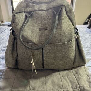 Gray Textured baby bag